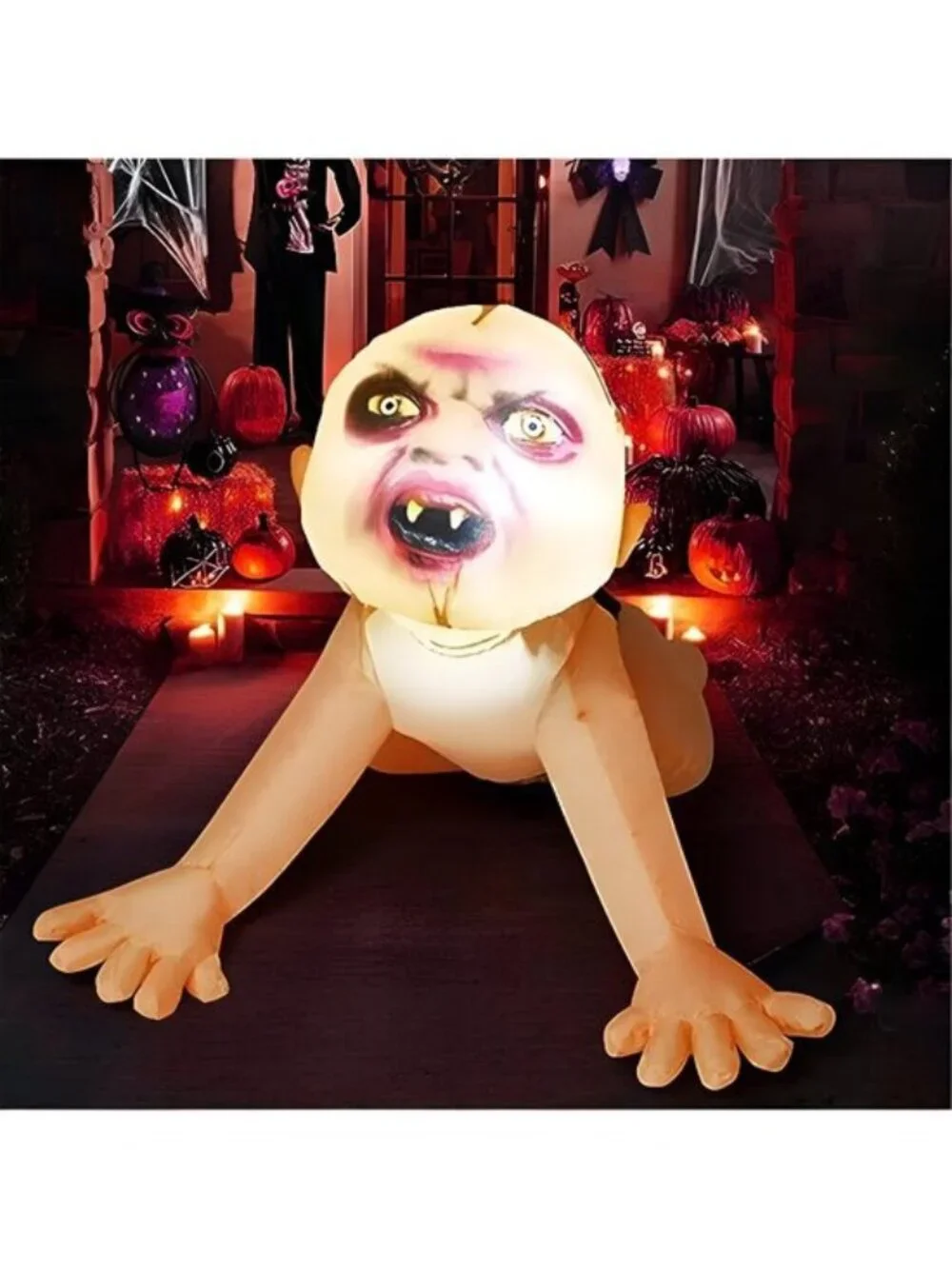 4 FT Halloween Inflatable Zombie Outdoor Decorations Blow Up Yard Scary